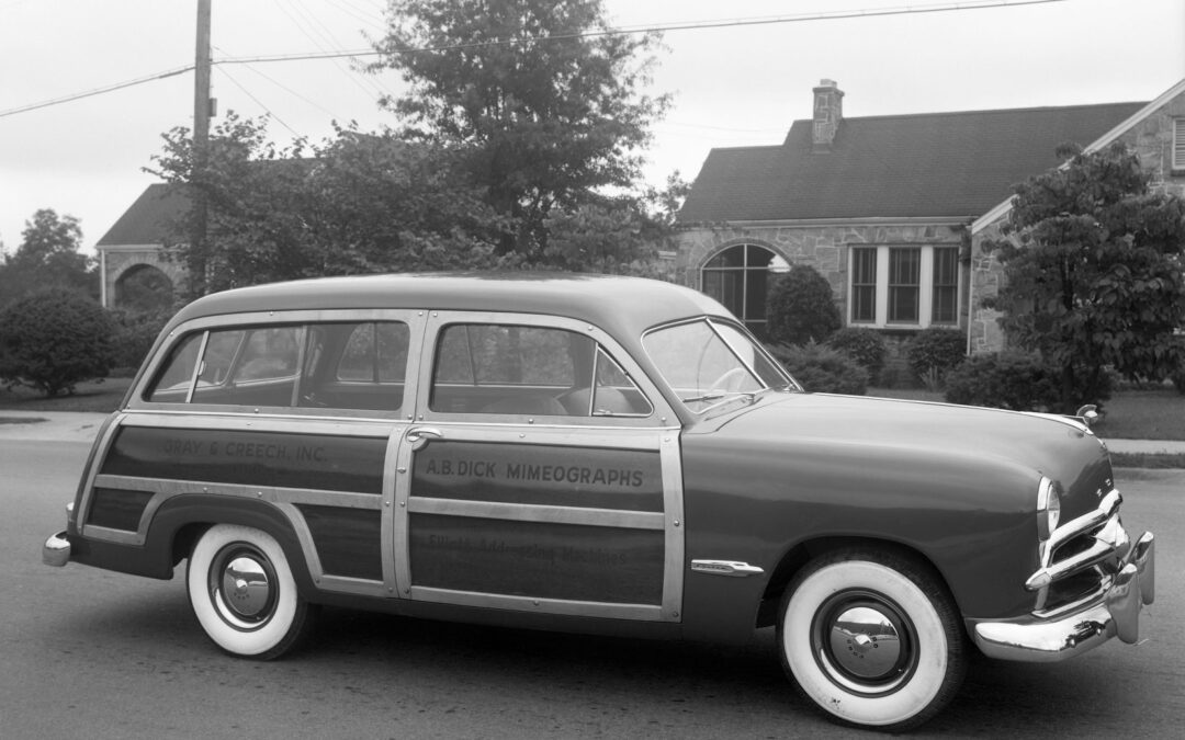 Gray and Creech service vehicle in 1949 Copiers Greensboro NC Raleigh NC