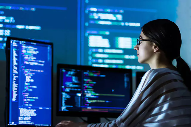 Person Working Managing Computers